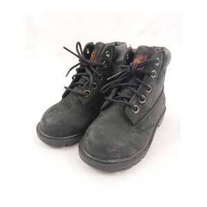Kids‎ Black Timberland Lace Up Ankle Boots Size 8